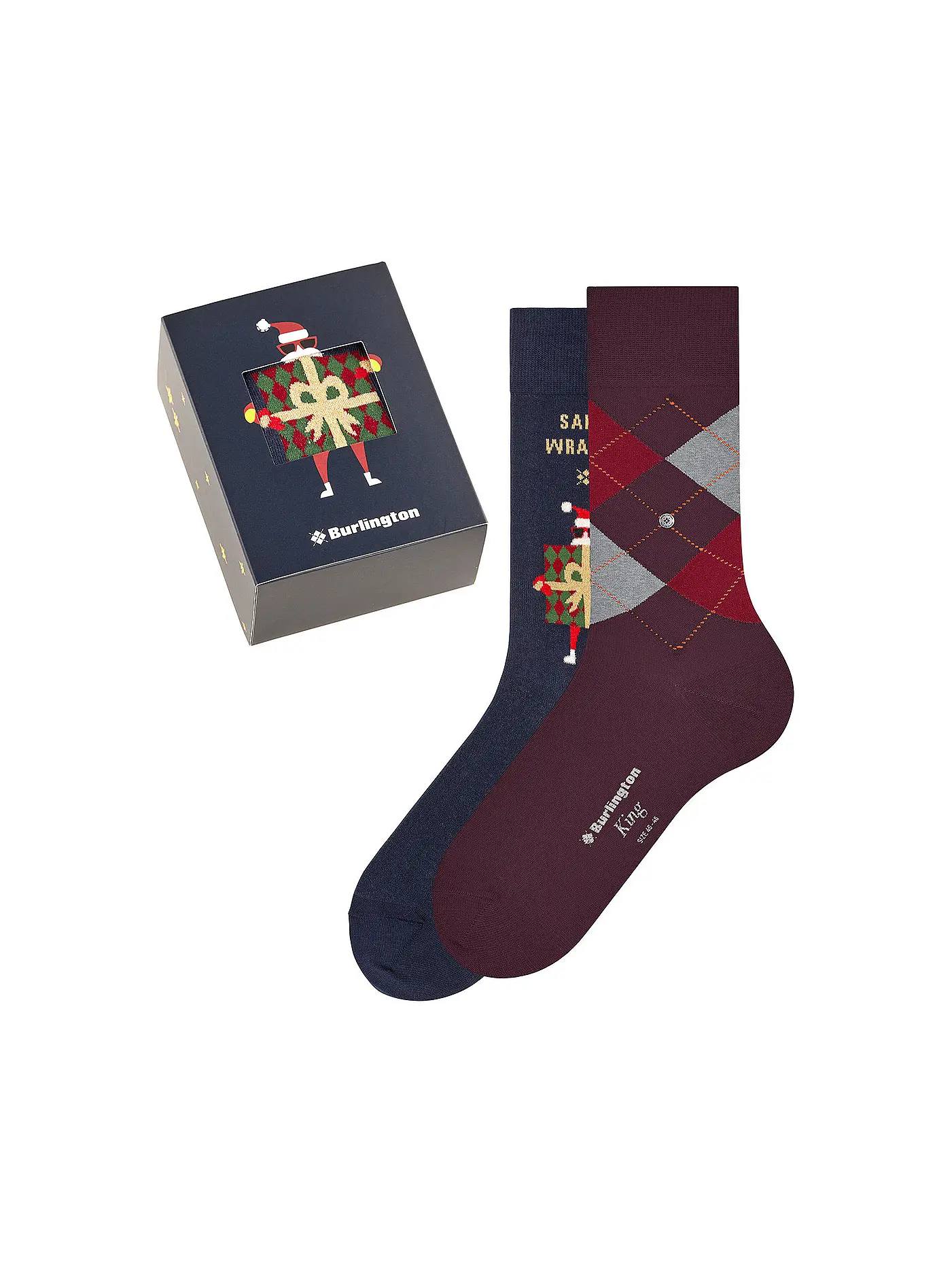 BURLINGTON | Herren Socken 2-er Pkg. X-MAS GIFT BOX 40-46 sortiment | 
